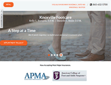Tablet Screenshot of knoxvillefootcare.com